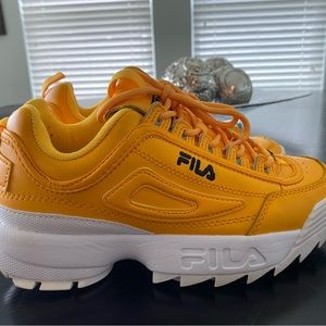 Fila Women’s Disruptor Shoes in Yellow